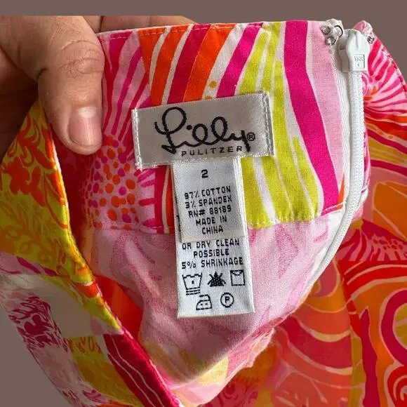 Lilly Pulitzer Rory Skirt | Patchwork | Size 2 | Vintage NWT - Picture 4 of 4